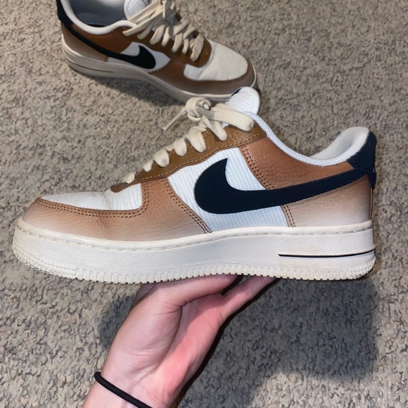 Nike AirForce1, brown ombré mushroom design, like new - Picture 4 of 5